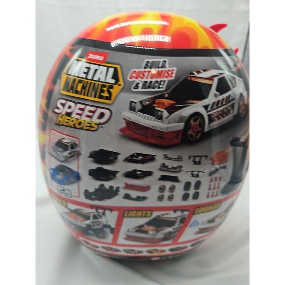 Metal Machines Speed Heroes Red by Zuru 20+ Surprises Build Your Car - Picture 8 of 12